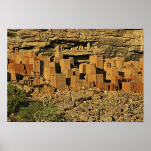 Poster MALI, Terres Dogon. Malien Tellem traditionnel