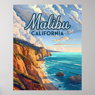 Poster Malibu California Los Angeles El Matador Beach