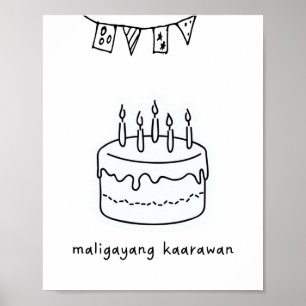 Poster Maligayang Kaarawan Philippines Cadeau Anniversair