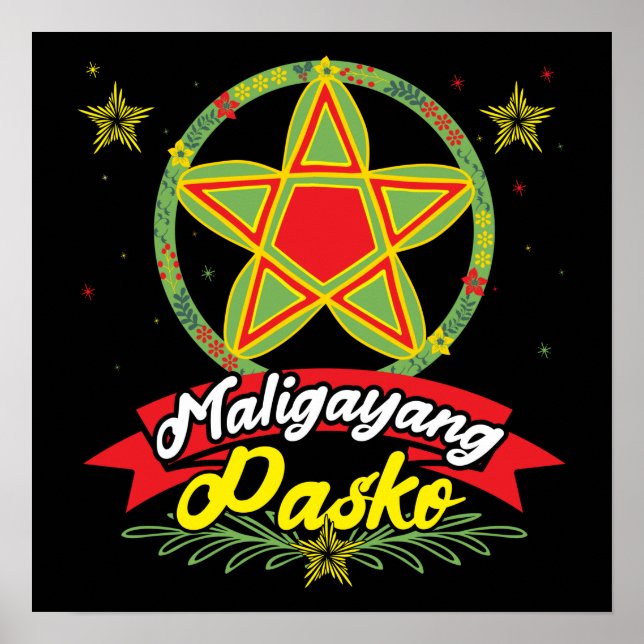 Poster Maligayang Pasko Philippines Noël Philippines (Devant)