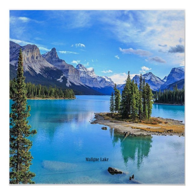 Poster Maligne Lake, Alberta, Canada (Devant)