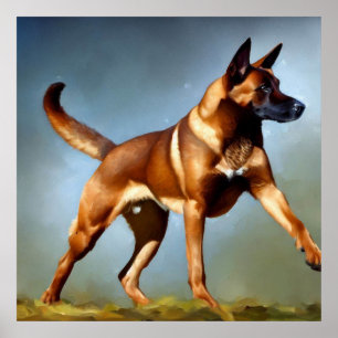 Poster Malinois Shepherd Dog