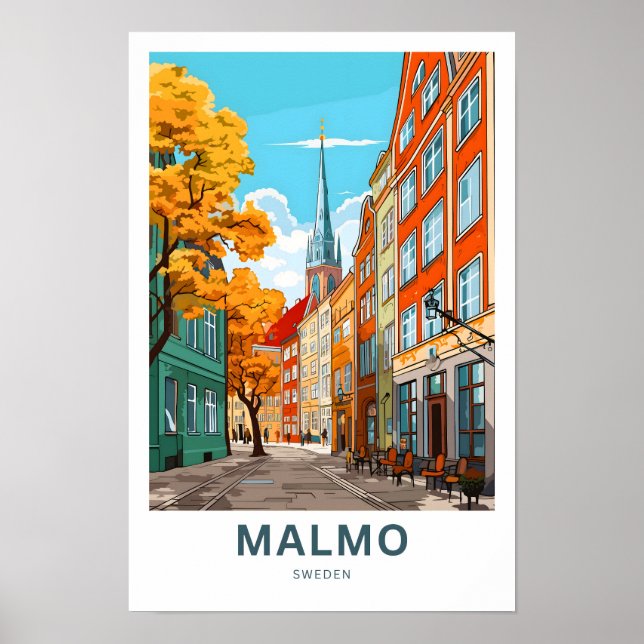 Poster Malmo Suède Imprimer voyage (Devant)