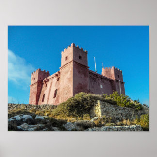 Poster Malta St. Agatha's Tower a.k.a. Red Tower