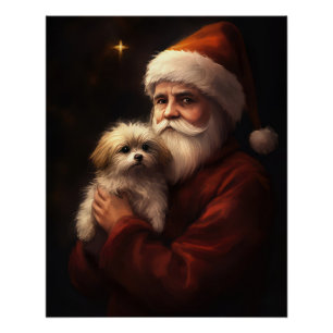 Poster Maltais avec Noël Festif du Père Noël