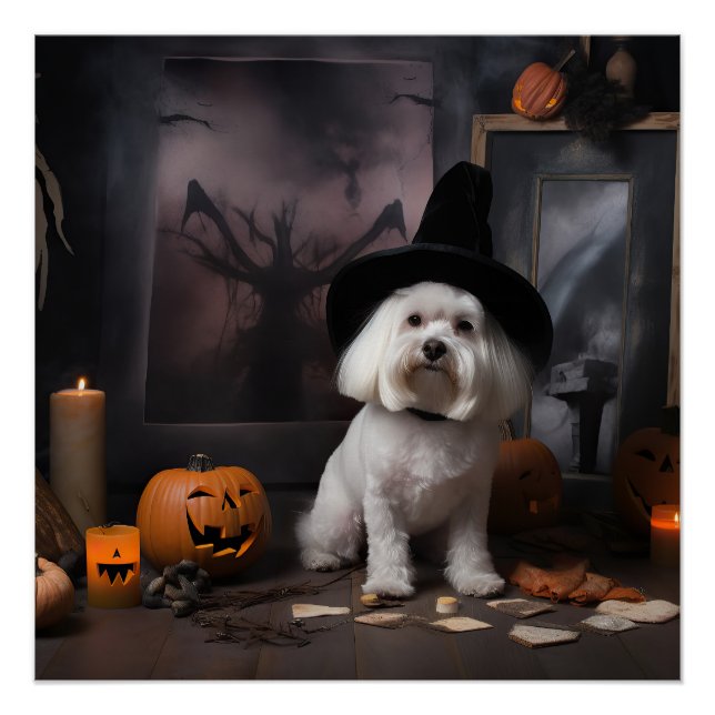 Poster Maltais Citrouille Halloween effroi (Devant)