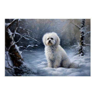 Poster Maltais Laisser Neige Noël