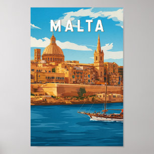 Poster Malte Illustration Voyage Art Vintage