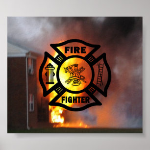 Poster Maltese, combattant des incendies