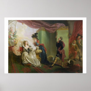 Poster Malvolio avant Olivia, de 'Douzième Nuit' par Wi