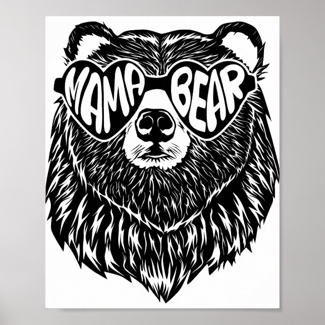 Poster Mama Bear Png JPG Pdf Files, Mama Bear Bear (Devant)