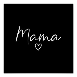 Poster Mama Cadeaux pour les femmes Coeur Fête des Mères
