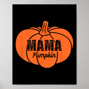 Poster Mama Citrouille Ensemble Famille Halloween Thanksg