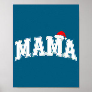 Poster Mama Claus Noël assortis famille Xmas Pyjama M