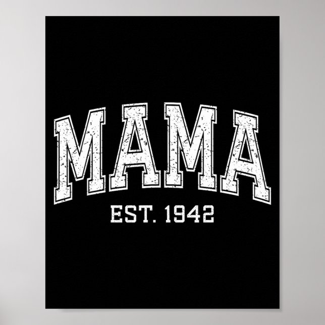Poster Mama Est 1942 Mom D Mothers Day Ized  (Devant)