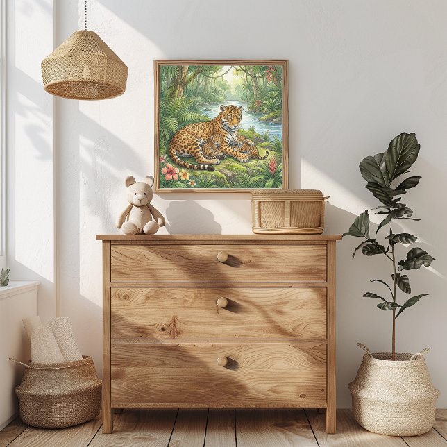 Poster Mama Jaguar and Cubs Nursery (Créateur téléchargé)