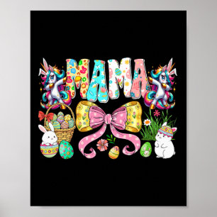 Poster Mama Mini Pâques assortie Maman Lapin Jour de Pâqu
