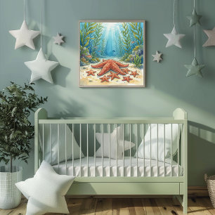 Poster Mama Starfish et Bébés Crèche