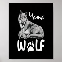 Mama Wolf loups Wild Lover Maman Mère Femmes