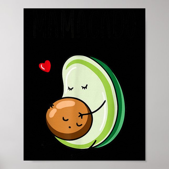 Poster Mamacado Avocado Pregnant Mom Pregnancy Avo  (Devant)