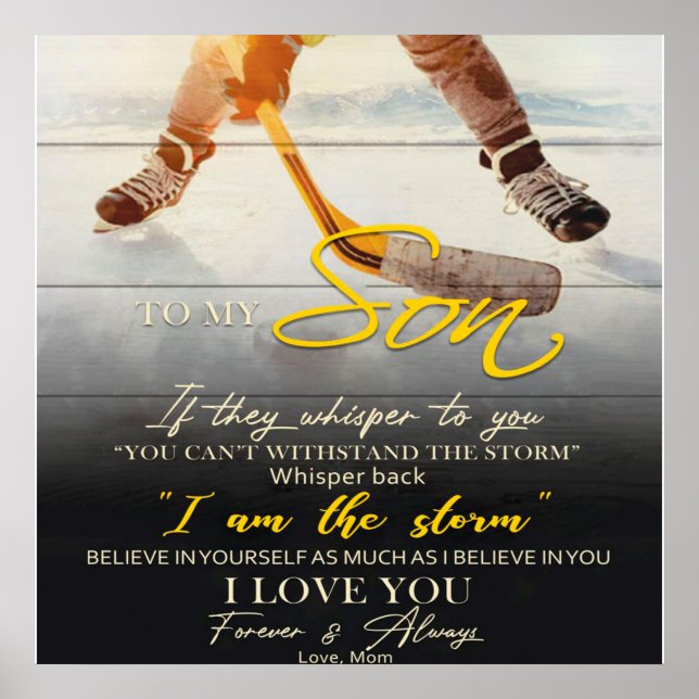 Poster Maman À mon Fils Cadeau, Son Idée Cadeau Anniversa (Devant)