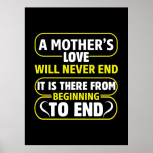 Poster Maman Art L'amour d'une mère Ne jamais finir