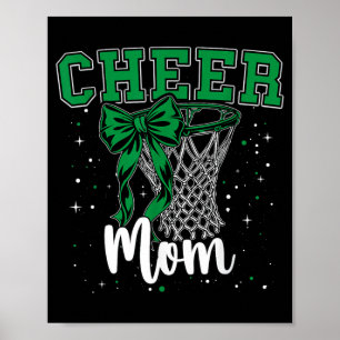Poster Maman cheer verte arc sport match de baseball