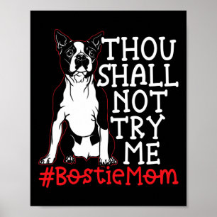 Poster Maman Cute Boston Terrier Amoureux des chiens