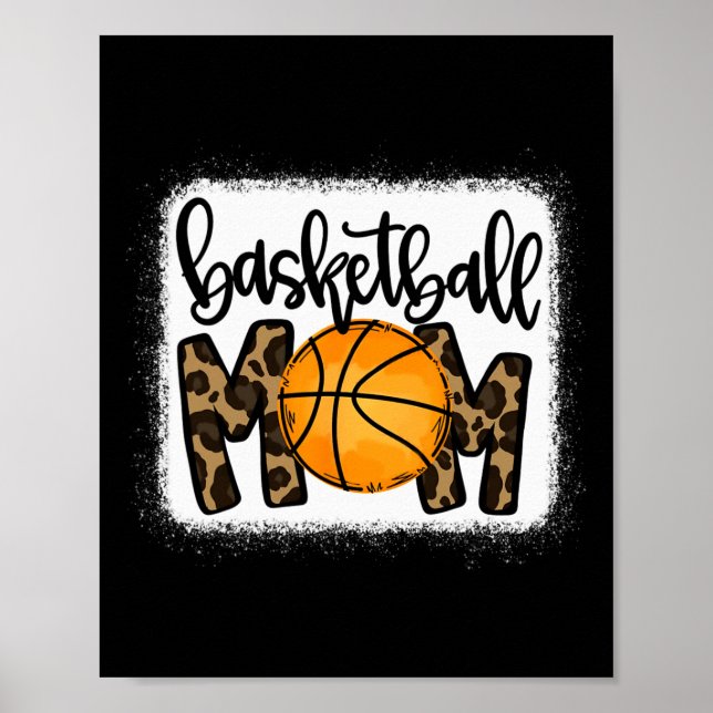 Poster Maman de basket-ball Leopard de basket-ball Mama (Devant)