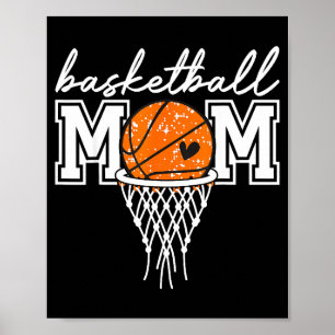 Poster Maman de basket-ball rétro maman drôle journée de 