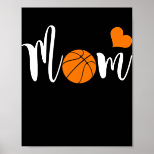 Poster Maman de basket pour les femmes Aime maman