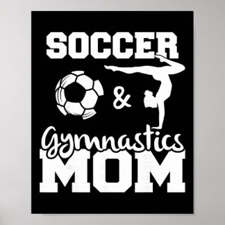 Poster Maman de footballeur et de gymnaste Footballeur dr