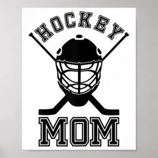 Poster Maman de hockey sur glace féminine Sport Fan Fête 