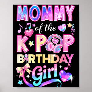 Poster Maman des filles d'anniversaire de la k-pop musiqu