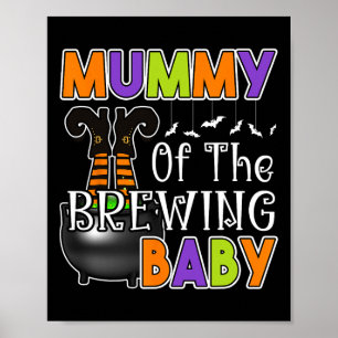 Poster Maman du costume bébé brassant Halloween