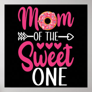 Poster Maman du donut saupoudré de sucre