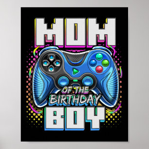 Poster Maman du garçon d'anniversaire correspondant jeu v