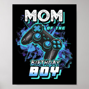 Poster Maman du garçon d'anniversaire correspondant jeu v