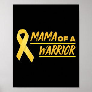 Poster Maman D'Un Guerrier Mère Sensibilisation Au Cancer