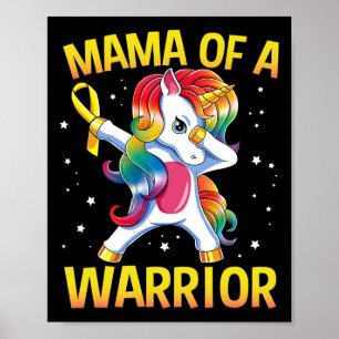 Poster Maman d'un guerrier Sensibilisation au cancer infa