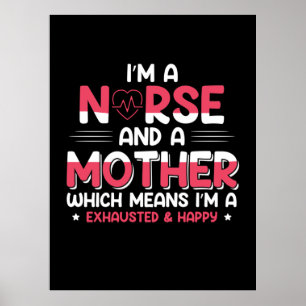 Poster Maman Est Infirmière Et Mère