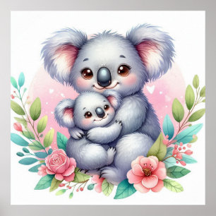 Poster Maman et bébé koala