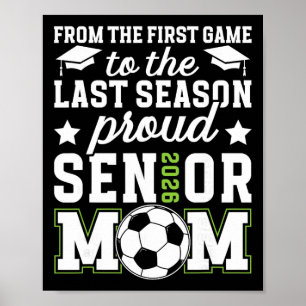 Poster Maman fière de soccer senior 2026 Maman de senior
