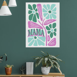 Poster Maman Floral Fantaisiste 
