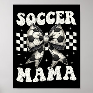 Poster Maman foot drôle Coquette noeud Maman Maman