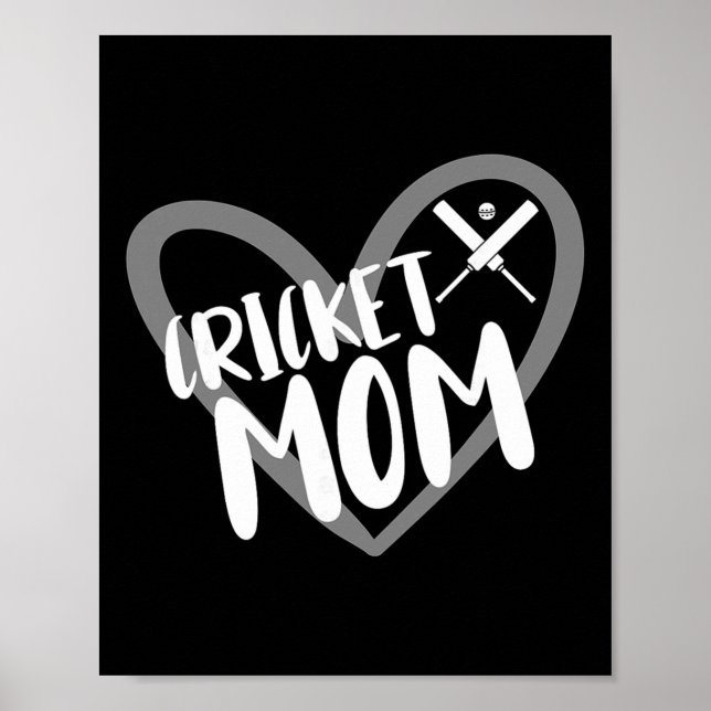 Poster Maman joueuse de cricket  (Devant)