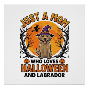 Poster Maman Labrador Halloween Design de Chien Vintage_1