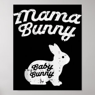 Poster Maman Lapin Annonce de Grossesse Mignonne Révélati
