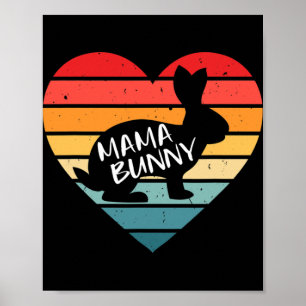 Poster Maman Lapin Maman Costume de Pâques de Famille Cor