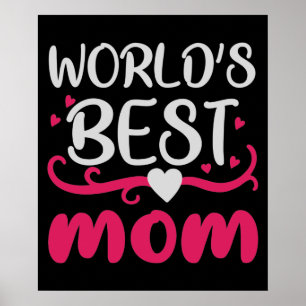 Poster Maman - Meilleure maman du monde